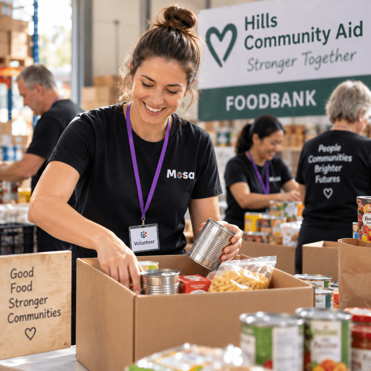 Foodbank Packing Day with Hills Community Aid